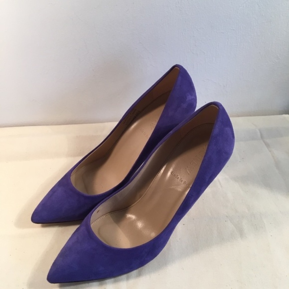 J.crew Blue Suede Pumps Heels 7.5